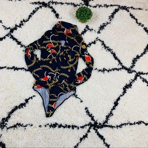 Button down body suit